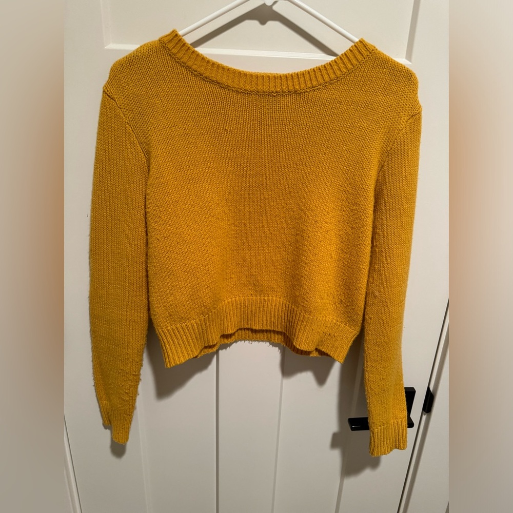 H&M yellow mustard knit sweater